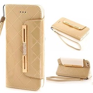 iPhone 6S Case，iPhone 6S，iPhone 6S Wallet，iPhone 6S Leather Case，Nakeey Luxury [Gold] Wallet Flip Le