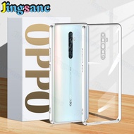 Jingsanc เคสใสสำหรับ OPPO Reno 2/Reno2 F เคสนิ่มใส่โทรศัพท์ซิลิโคน TPU ฝาหลังป้องกันเลนส์แบบใสเคลือบ