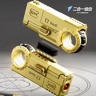 Toy Gun Soft Bullet Mini Glock Double-Headed Gun Ring Pistol Decompression Alloy Launcher Ejection T