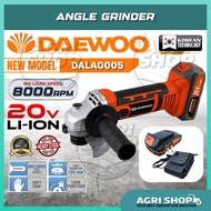 Agrishop DAEWOO DALAG005 20V Angle Grinder with Side Handle (With Battery & Charger) Korean Products