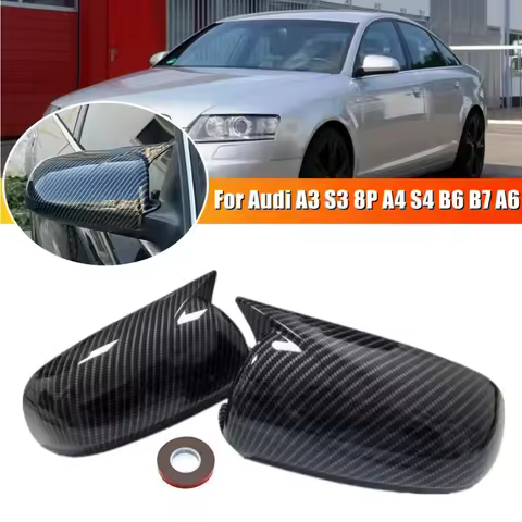 For Audi A3 S3 8P 05-08 A4 S4 B7 02-09 B6 A6 C6 05-09 Car Rearview Side Mirror Cover Wing Cap Door H