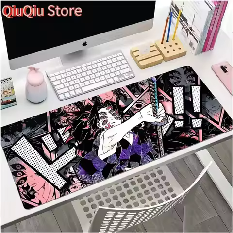 Janpanese Demon Slayer Large Mouse Pad XXL 90x40cm Tanjiro Nezuko Zenitsu Inosuke Sword Art Non-Slip