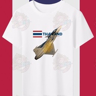 Peace เสื้อยืด F16 ไทยนี้รักสงบแต่ถึงรบไม่ขลาด ผ้าฝ้าย100% Peace เสื้อยืดโปโล ไทยนี้รักสงบ SAVE THAI