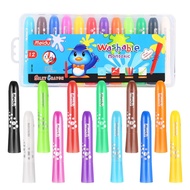 [ST] MEIDU Silky Crayon 12 Colours Washable Crayon & Nontoxic