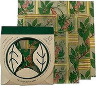 Beeswax Food Wraps - Reusable Beeswax Wrap Set - Compostable and Biodegradable Food Wrapping Sheets - Pack of 3 (S, M, L) - Sustainable Alternative to Plastic Wrap