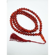 NATURAL STONE TASBIH AKIK CALSEDON YAMAN HONEY 99 GRAINS 10 MM