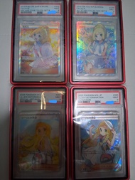 繁中及日版ptcg pokemon 黃昏莉莉艾，加油莉莉艾及莉莉艾的決心 PSA9各一對連號