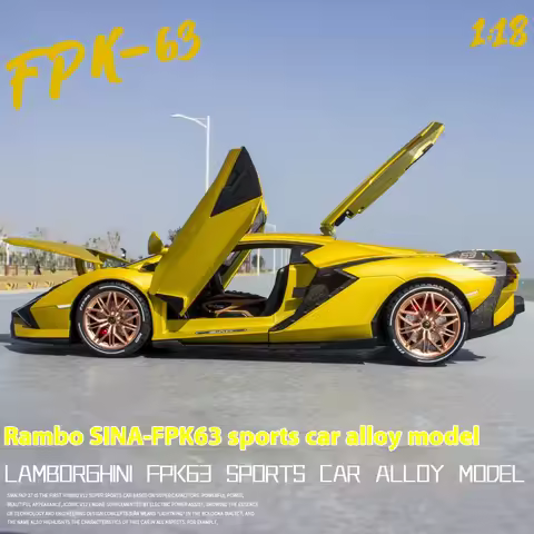 1:18 Lamborghini Sian New Energy Supercar Alloy Diecast Car Model Sound & Light Collection Of Hobby 