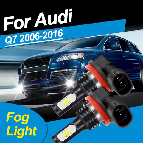 2pcs Led Fog Light Canbu H11 H8 Car Fog Bulb High Power 6000K For Audi Q7 2006-2016 2007 2008 2009 2