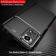 Xiaomi Redmi Note 11 4G Global Carbon Fiber Shockproof Casing 11S 11Pro Note11 Pro S 4G 5G Soft Phone Case Slim Cover