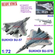 XUJA 1/72 Sukhoi SU-57S Aircraft Model Kit SU-57 Pak-Fa Stealth Su57S Su57 and others Military Dieca