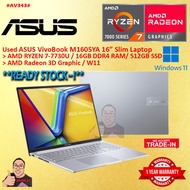 #AV343 USED ASUSVIVOBOOK M1605YA Performance Laptop AMD RYZRN 7 R7-7730U 16GBD4 512GB SSD AMD Radeon