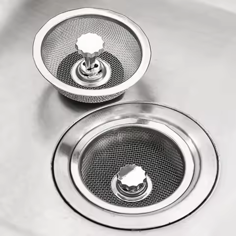 Kitchen Sink Stainless Steel Filter Sewer Mesh Strainers Disposable Sink Filter Mesh Bags Bathroom F