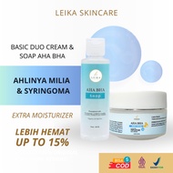 MORE ECONOMICAL Leika Skincare AHA BHA Night Cream & AHA BHA Serum Milia Syringoma Remover Milia