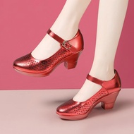HANGONGZHU | Patent Leather Genuine Leather Dance Shoes