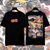 Amine NARUTO tshirt oversized t shirt Crew Neck Plain Black Cotton T shirt for men and plus size top