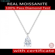 Real Moissanite Necklace With GRA Certificate S925 Silver VVS1 3EX D Color 2CT Moissanite Diamond Pe