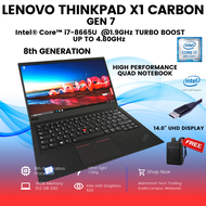 LAPTOP LENOVO THINKPAD X1 CARBON GEN 3, GEN 4, GEN5, GEN6 GEN 7 CORE I7 10TH GENERATION