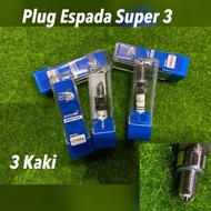 ESPADA RACING PLUG SUPER 3 PLATINIUM 3 KAKI C7HSA EX5 CPR8EA-9 LC135 LAGENDA KRISS SYMVF3I RS150 BON