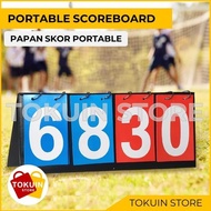 BRG NEW Portable Scoreboard 4 Digit Scoreboard for Basketball Futsal Volleyball Badminton Football B