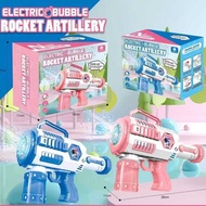 Space Bubble Automatic Bazooka Toy Handheld Electric Children's Bubble Machine 60-Hole Bazooka Black