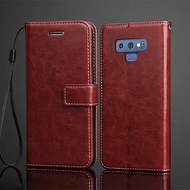 เคสสำหรับ Samsung Galaxy Note9เคสฝาปิดมีช่องใส่บัตร N960F ฝาพับหนัง Pu เคส Galaxy Note 9เคสกระเป๋าสตางค์แบบย้อนยุค