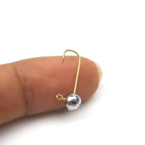 10pcs/lot Micro Jig Head Fishing Hook 1g-5g Ice Fishing Hook Mini Crank Jig Fishhook Soft Lure Fishi