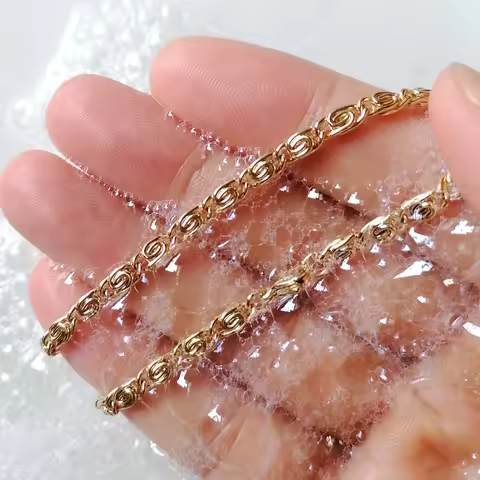 18K Gold Stainless Steel Anklet Barefoot Sandals Women Ankle Chain 23-28cm High Polished Paper Clip 