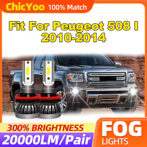 Fit For Peugeot 508 I 2010 2011 2012 2013 2014 60W H8 H9 H11 LED Fog Lamps 20000LM Fog Lights 12V 60
