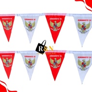 6 Meter Independence Decorative Flags 40 sheets spunbond Flags 17 August Decorations Happy Indonesia