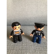 Duplo lego Second Hand Police Player Blue Shirt (Loose Neck/Fed Color)/Villain Sold Separately