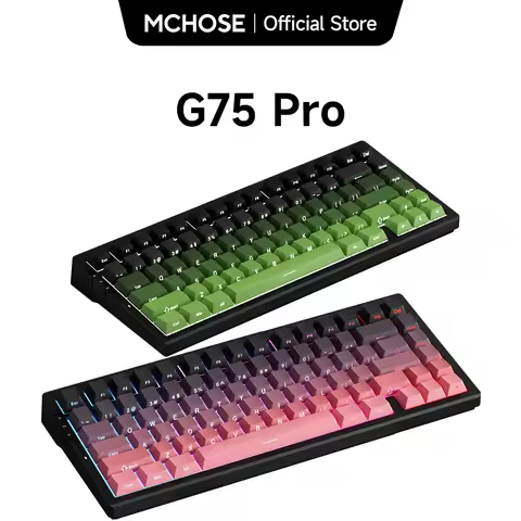 MCHOSE G75 Pro Wireless Mechanical Keyboard 75% Layout Gasket Mounted 5 Layers Dampening RGB Backlit