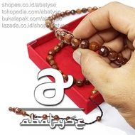 Tasbih Kayu Kaukah Kristal / Kokka / Kaoka Asli Turki Cokelat 99 Butir - Tasbih Kokka 99 Diameter 10