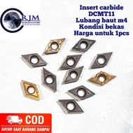 pahat bubut betel bubut Insert carbide DCMT11 Lubang baut m4 Kondisi bekas bukan cermet, cocok untuk material besi