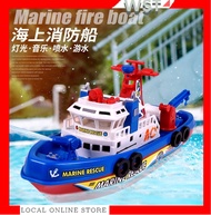 Toy Boat Electric Marine Fire Boat Rescue Boat Electric Boat Can Spray Water