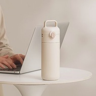 QA BOTTLE 一蓋兩瓶身組合 - 鈦陶瓷保溫瓶 + 冷水瓶 - 質感米
