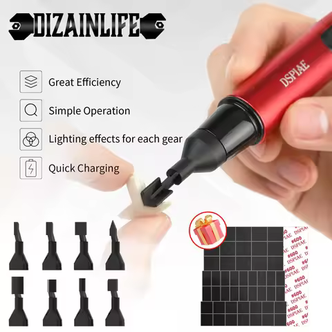 DSPIAE ES-A Reciprocating Sander DIY Electric USB Charge Grinding Pen Plastic Model Sanding Heads Sa