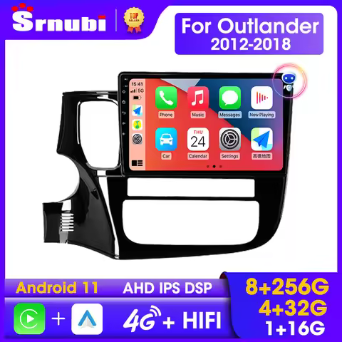 Srnubi for Mitsubishi Outlander 3 GF0W GG0W 2012 - 2018 Android 11 Carplay Car Radio Multimedia Play