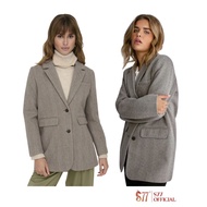 Branded 2-layer hand-stitched striped evening gown with 2 buttons S77.SP SP SP014467