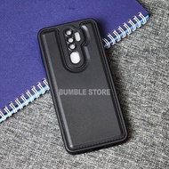 Bumble - Oppo A9 2020 Oppo A5 2020 Oppo A98 5G Oppo F9 Case Leather Pro Black Softcase Oppo A9 2020 