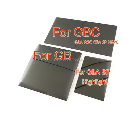 10PCS Polarized Polarizer Filter Film Sheet For Gamboy GB GBA SP Highlight GBC GBA WSC GBA SP NGPC B