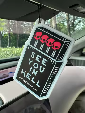 See You in Hell Car Air Freshener Pendant Lasts for 90 Days, Natural Aromatherapy Bahamian Sea Breez