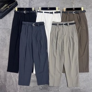 (Huong Muoi) baggy fabric pants with regular waistband, short mushroom shape, SMALL FORM without bel