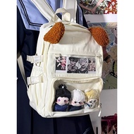 Kawaii Ita Backpack Ita bag DIY Badges Display Backpack Cute Cartoon Puppy Ears Backpack Travel Lapt