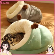 ORIENTTK Dog Kennel Bed, Foldable Warm Dog House, Cute Breathable Washable Slippers Shaped Cat Sleep