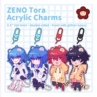ZENO rpgmaker Tora Acrylic Glitter Epoxy 2.5 keychain" Charms
