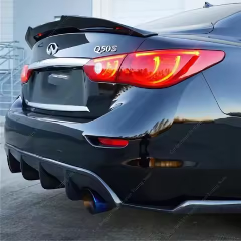 PSM Style High Kick Trunk Spoiler For Infiniti Q50 Q50S 2.0T 2.2D 3.0T 3.5V6 V37 Rear Trunk Tail Win