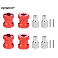 RC Car Metal 12mm Wheel Hex Hub 15mm Extension Coupler for AXIAL SCX10 D90 CC01  1/10 RC Crawler