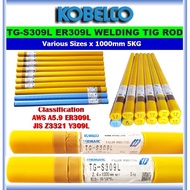 KOBELCO WELDING TIG ROD TG-S309L ( TGS309L , TGS-309L ) ER309L - Various Sizes X 1000MM 5KG