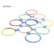 10Pcs Outdoor Kids Hopscotch Game Jumping Plastic Ring Integration Training Toy